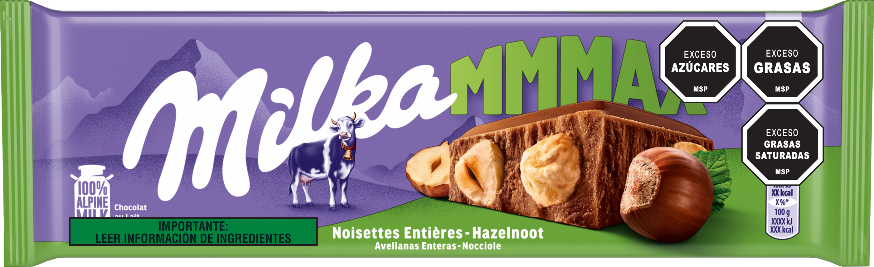 Milka MMMAX Avellanas Enteras 270g - Nerilan Uruguay